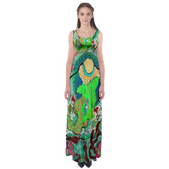 Volcanic Seahorse Empire Waist Maxi Dress by chellerayartisans