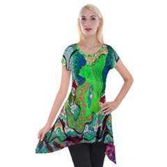 Volcanic Seahorse Short Sleeve Side Drop Tunic by chellerayartisans