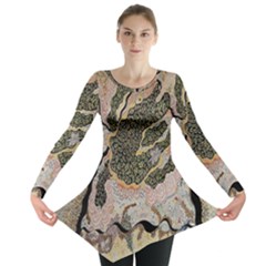 Lizard Volcano Long Sleeve Tunic  by chellerayartisans