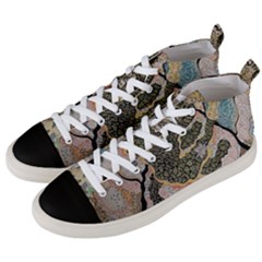 Lizard Volcano Men s Mid-top Canvas Sneakers by chellerayartisans