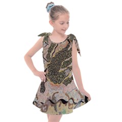 Lizard Volcano Kids  Tie Up Tunic Dress by chellerayartisans