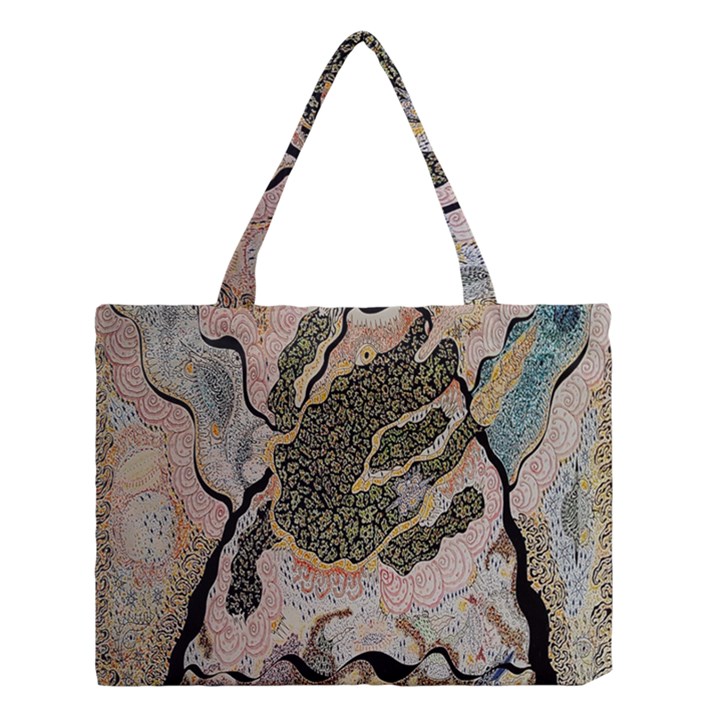 Lizard Volcano Medium Tote Bag