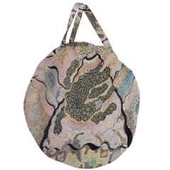 Lizard Volcano Giant Round Zipper Tote by chellerayartisans