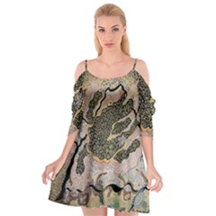 Lizard Volcano Cutout Spaghetti Strap Chiffon Dress by chellerayartisans