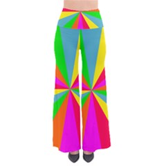 Neon Rainbow Burst So Vintage Palazzo Pants by PodArtist