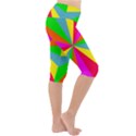 Neon Rainbow Burst Lightweight Velour Cropped Yoga Leggings View3