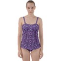 Ornate Forest Of Climbing Flowers Twist Front Tankini Set View1