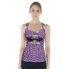 Forest Of Climbing Flowers And Life Is Fine Racer Back Sports Top by pepitasart