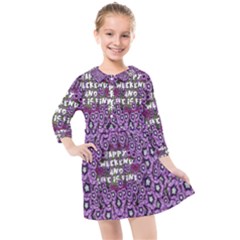 Forest Of Climbing Flowers And Life Is Fine Kids  Quarter Sleeve Shirt Dress by pepitasart