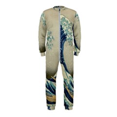 The Classic Japanese Great Wave Off Kanagawa By Hokusai Onepiece Jumpsuit (kids) by PodArtist