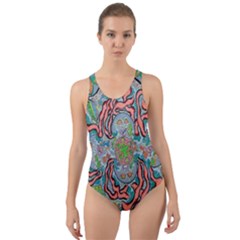 Octopusquad Cut-out Back One Piece Swimsuit by chellerayartisans