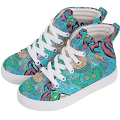 Mesmerizing Mermaid Kid s Hi-top Skate Sneakers by chellerayartisans