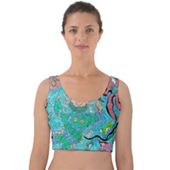 Mesmerizing Mermaid Velvet Crop Top by chellerayartisans