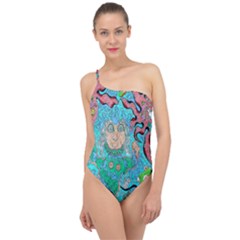 Mesmerizing Mermaid Classic One Shoulder Swimsuit by chellerayartisans