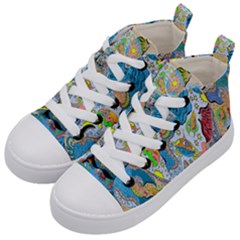 Angel Mermaids Kid s Mid-top Canvas Sneakers by chellerayartisans