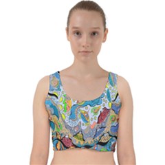 Angel Mermaids Velvet Racer Back Crop Top by chellerayartisans