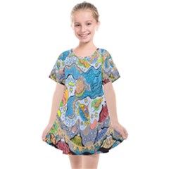 Angel Mermaids Kids  Smock Dress