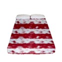 USA Flag Halloween Holiday Nightmare Stripes Fitted Sheet (Full/ Double Size) View1