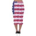 USA Flag Halloween Holiday Nightmare Stripes Velvet Midi Pencil Skirt View2