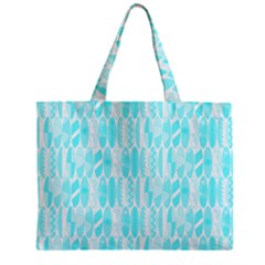 Aqua Blue Colored Waikiki Surfboards  Zipper Mini Tote Bag by PodArtist