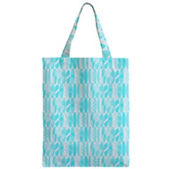 Aqua Blue Colored Waikiki Surfboards  Zipper Classic Tote Bag by PodArtist