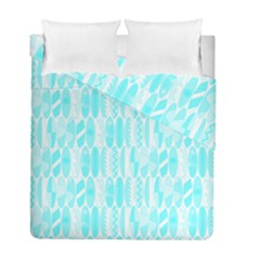 Aqua Blue Colored Waikiki Surfboards  Duvet Cover Double Side (full/ Double Size) by PodArtist