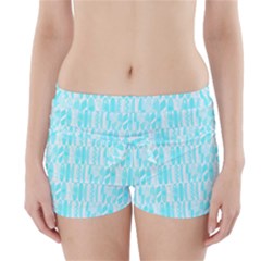 Aqua Blue Colored Waikiki Surfboards  Boyleg Bikini Wrap Bottoms by PodArtist