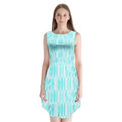 Aqua Blue Colored Waikiki Surfboards  Sleeveless Chiffon Dress   by PodArtist