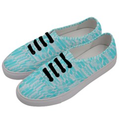 Aqua Blue Colored Waikiki Surfboards  Men s Classic Low Top Sneakers by PodArtist