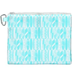 Aqua Blue Colored Waikiki Surfboards  Canvas Cosmetic Bag (xxxl) by PodArtist