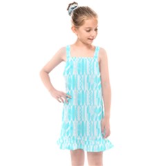 Aqua Blue Colored Waikiki Surfboards  Kids  Overall Dress by PodArtist