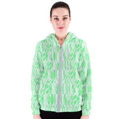 Bright Lime Green Colored Waikiki Surfboards  Women s Zipper Hoodie by PodArtist