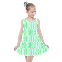 Bright Lime Green Colored Waikiki Surfboards  Kids  Summer Dress by PodArtist