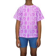 Bright Pink Colored Waikiki Surfboards  Kids  Short Sleeve Swimwear by PodArtist