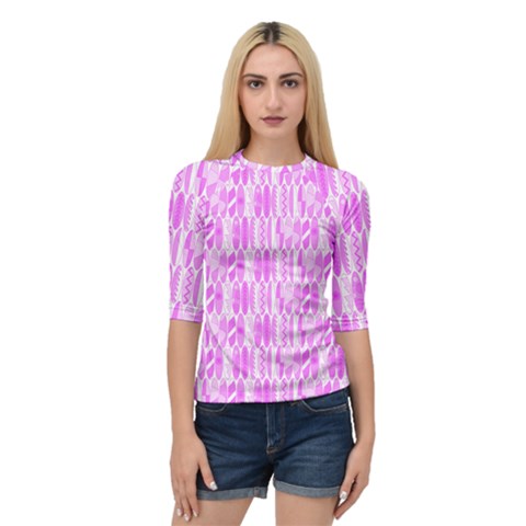 Bright Pink Colored Waikiki Surfboards  Quarter Sleeve Raglan Tee by PodArtist