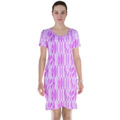 Bright Pink Colored Waikiki Surfboards  Short Sleeve Nightdress by PodArtist