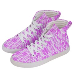 Bright Pink Colored Waikiki Surfboards  Women s Hi-top Skate Sneakers by PodArtist