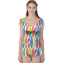 Mini Rainbow Colored Waikiki Surfboards  Boyleg Leotard  View1