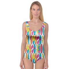 Mini Rainbow Colored Waikiki Surfboards  Princess Tank Leotard  by PodArtist