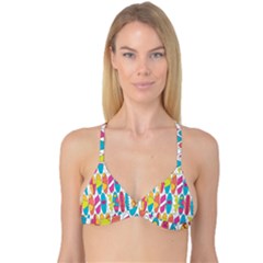 Mini Rainbow Colored Waikiki Surfboards  Reversible Tri Bikini Top by PodArtist