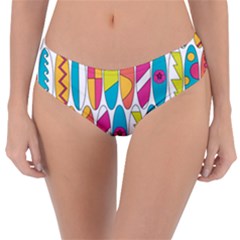 Mini Rainbow Colored Waikiki Surfboards  Reversible Classic Bikini Bottoms