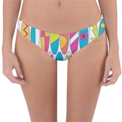 Mini Rainbow Colored Waikiki Surfboards  Reversible Hipster Bikini Bottoms