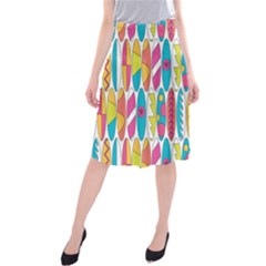 Mini Rainbow Colored Waikiki Surfboards  Midi Beach Skirt