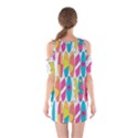 Mini Rainbow Colored Waikiki Surfboards  Shoulder Cutout One Piece Dress View2