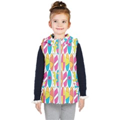 Mini Rainbow Colored Waikiki Surfboards  Kid s Hooded Puffer Vest