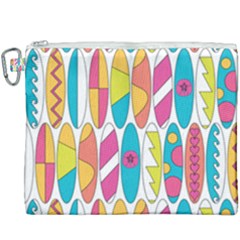 Mini Rainbow Colored Waikiki Surfboards  Canvas Cosmetic Bag (XXXL)