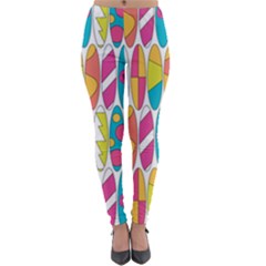 Mini Rainbow Colored Waikiki Surfboards  Lightweight Velour Leggings