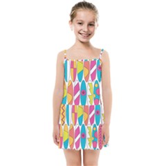 Mini Rainbow Colored Waikiki Surfboards  Kids Summer Sun Dress