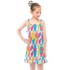 Mini Rainbow Colored Waikiki Surfboards  Kids  Overall Dress