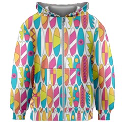 Mini Rainbow Colored Waikiki Surfboards  Kids Zipper Hoodie Without Drawstring